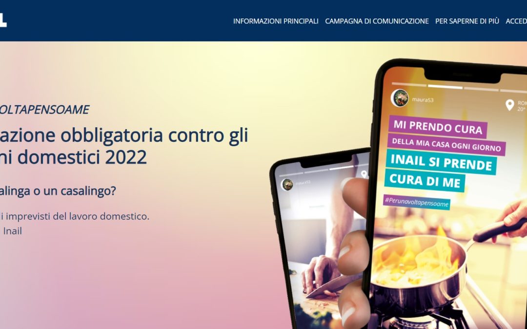 Casalinghe e casalinghi: in scadenza assicurazione obbligatoria contro gli infortuni domestici 2022